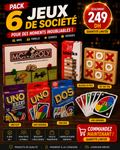 pack 6 jeux de société