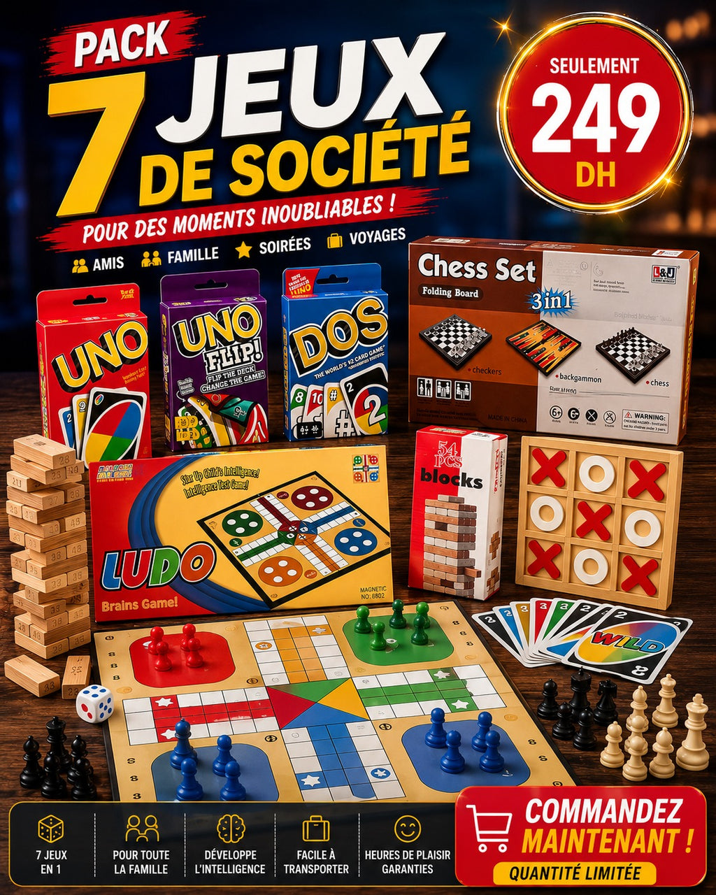Pack 7 Jeux De Société
